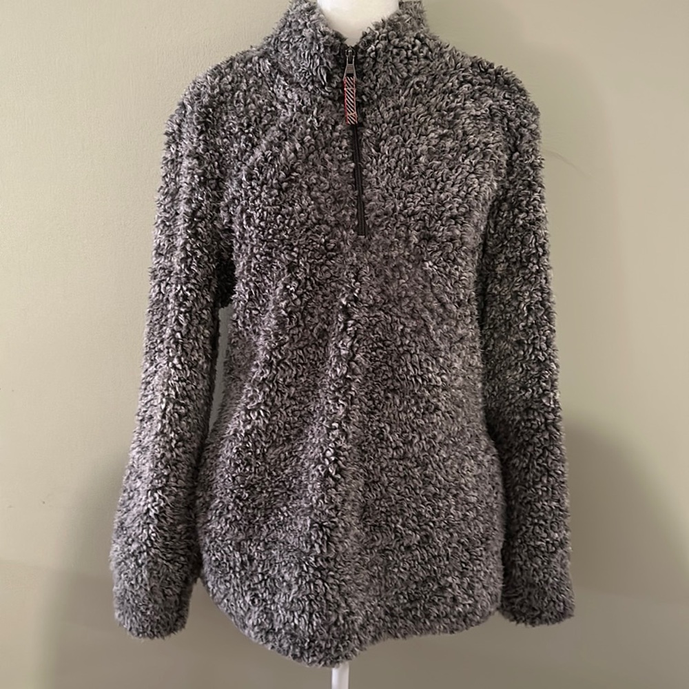 Weatherproof Vintage Women’s Frosty Tip Sherpa pullover XL grey